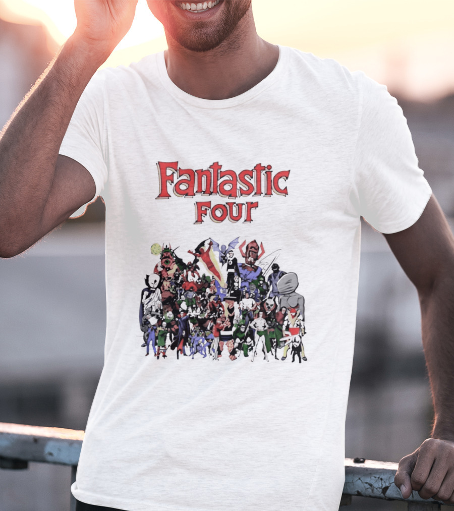 Fantastic Four Comic Characters Assembly T-Shirt