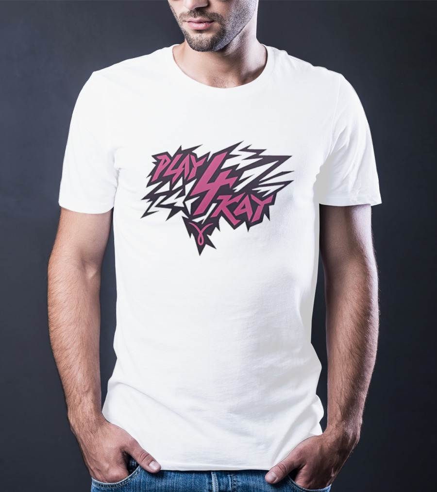 West Virginia Mountaineers Play 4 Kay Pink Zigzag Lightning T-Shirt