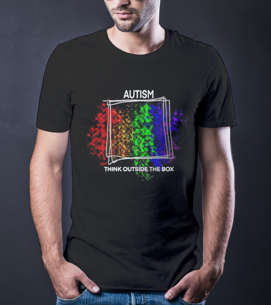 Autism Spectrum Puzzle Think Outside The Box Colorful Awareness T-Shirt
