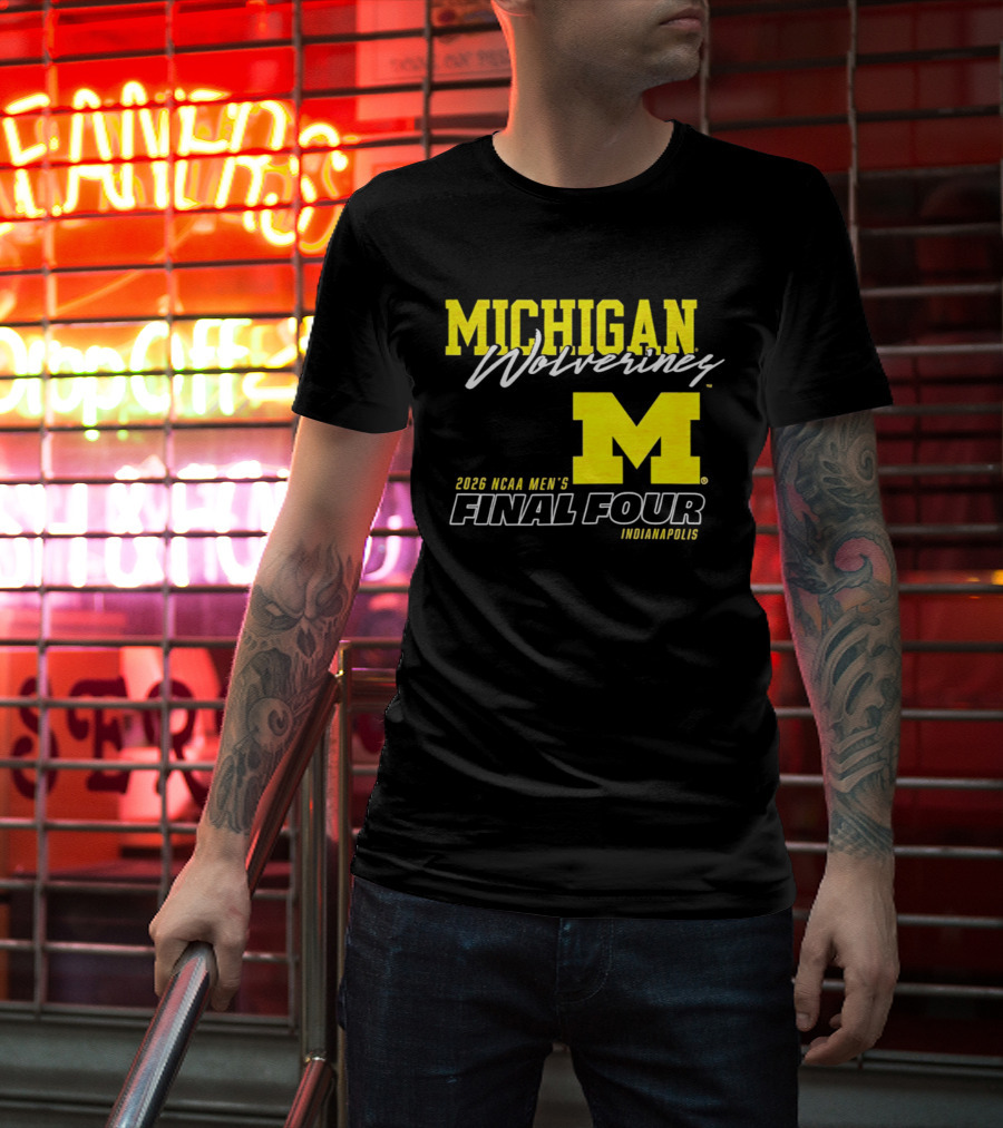 Michigan Wolverines 2026 NCAA Men's Final Four Indianapolis T-Shirt