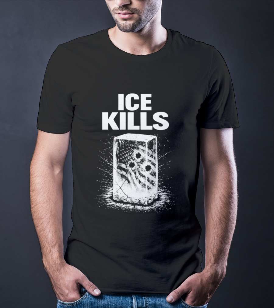 ICE KILLS American Flag Gun Control T-Shirt