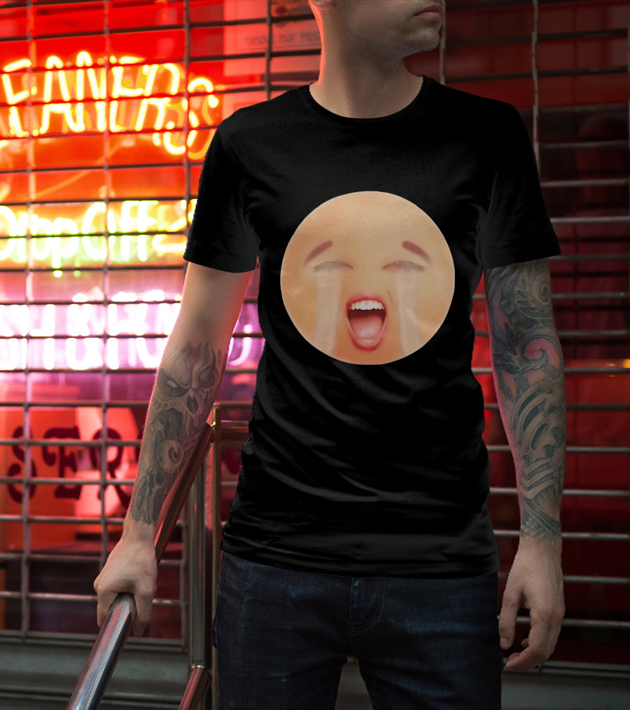 Cursed Crying Emoji Meme Face Hilarious Expression T-Shirt