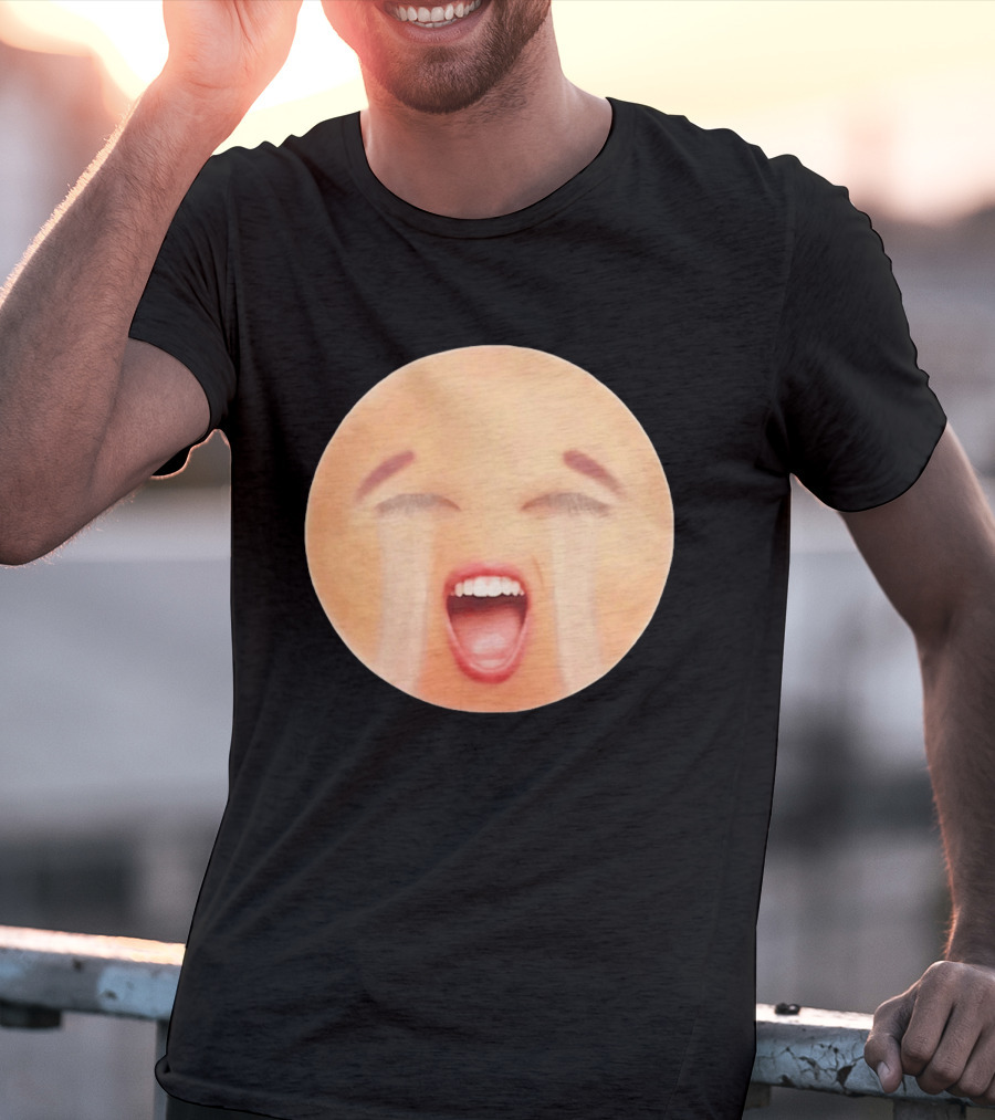 Cursed Crying Emoji Meme Face Hilarious Expression T-Shirt