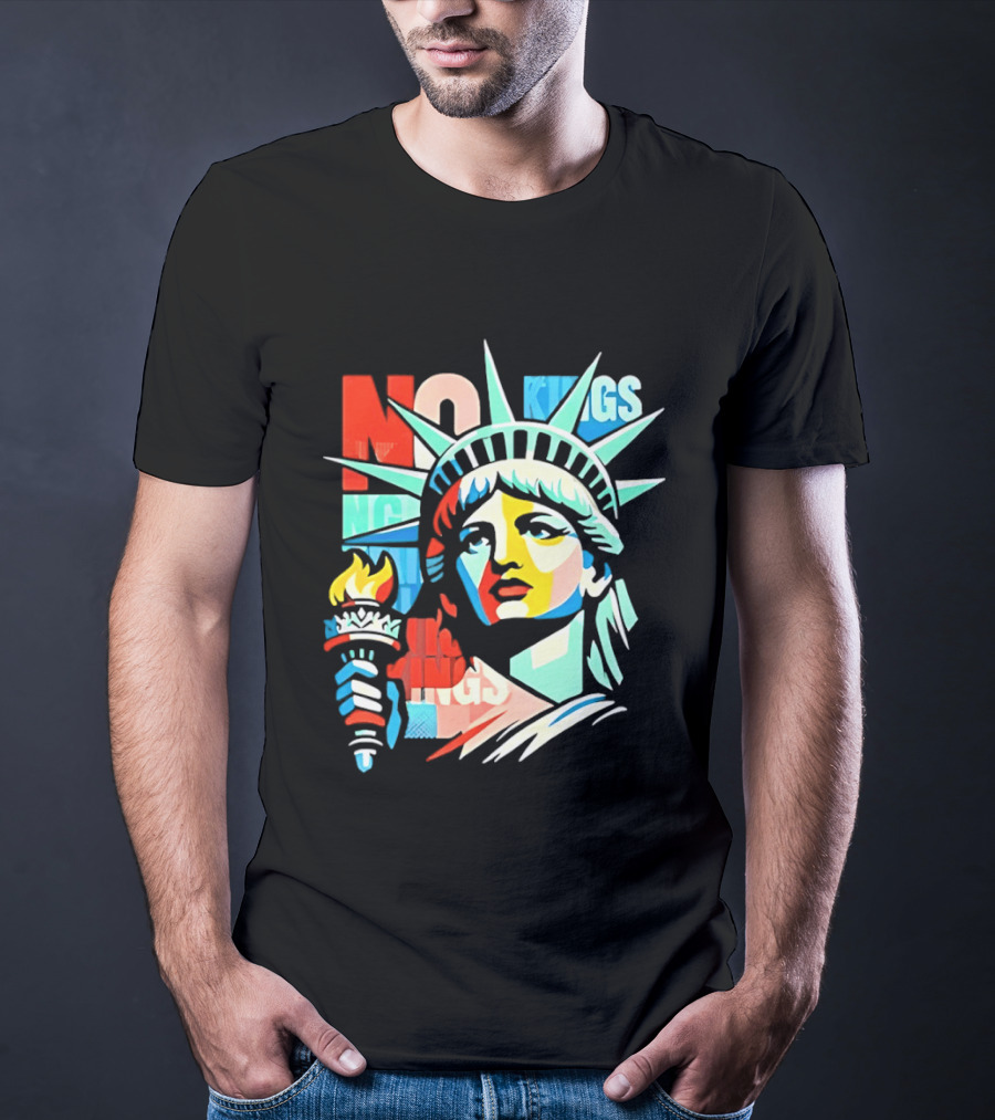 No Kings Liberty Equality Protest T-Shirt