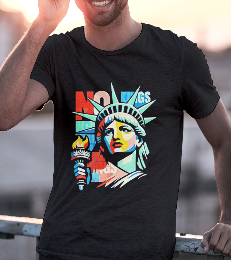 No Kings Liberty Equality Protest T-Shirt