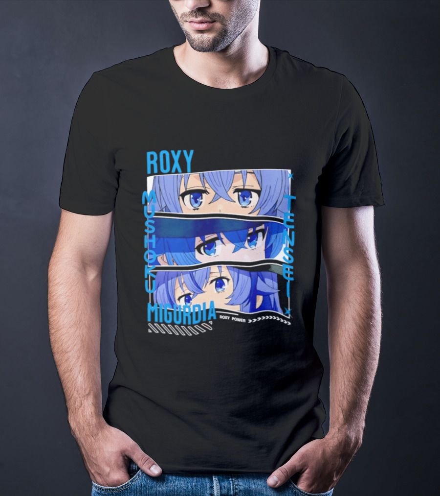 Roxy Mushoku Tensei Migurdia Anime Blue Character Eyes T-Shirt