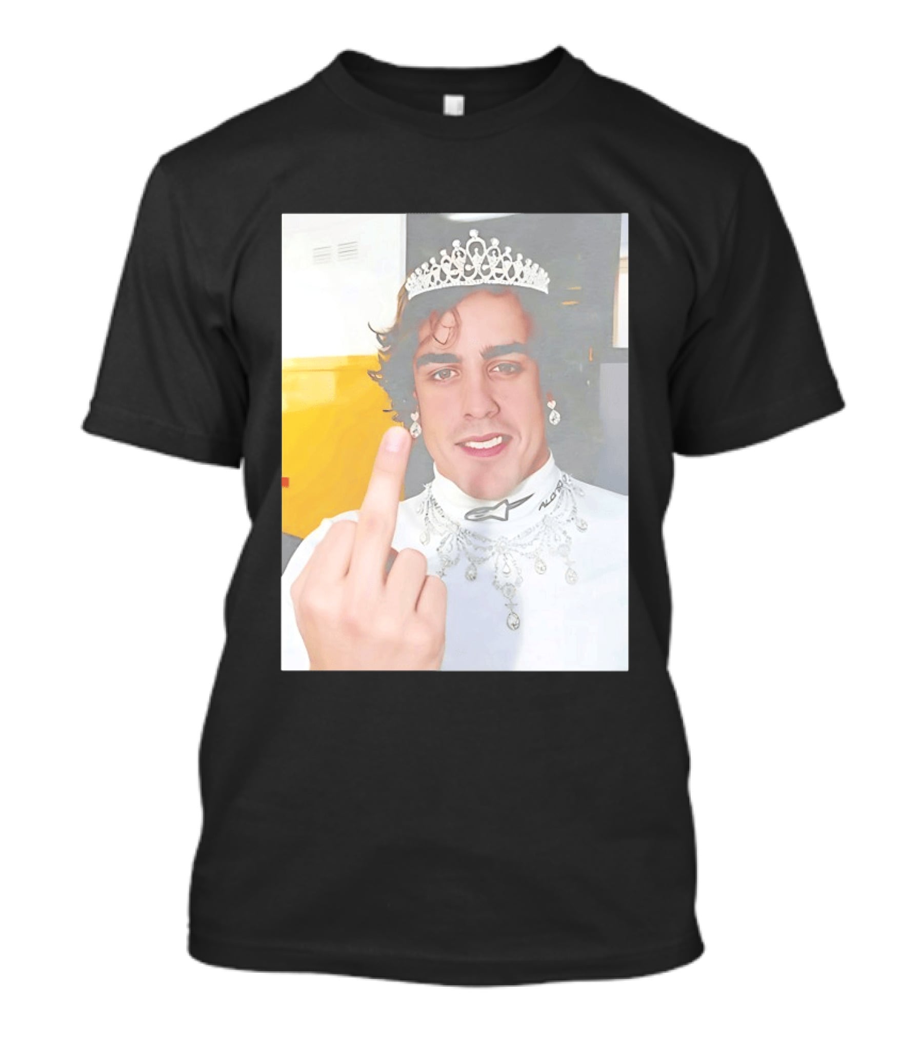 King Fernando Alonso Gesture Crown Jewel Humor T-Shirt