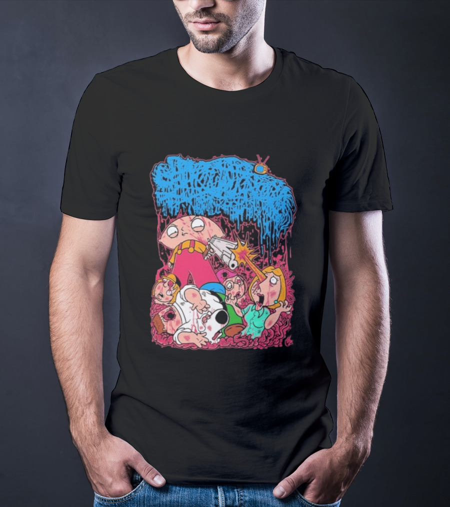 Sanguisugabogg Family Bogg Parody Stewie Cartoon Underground Horror Scene T-Shirt