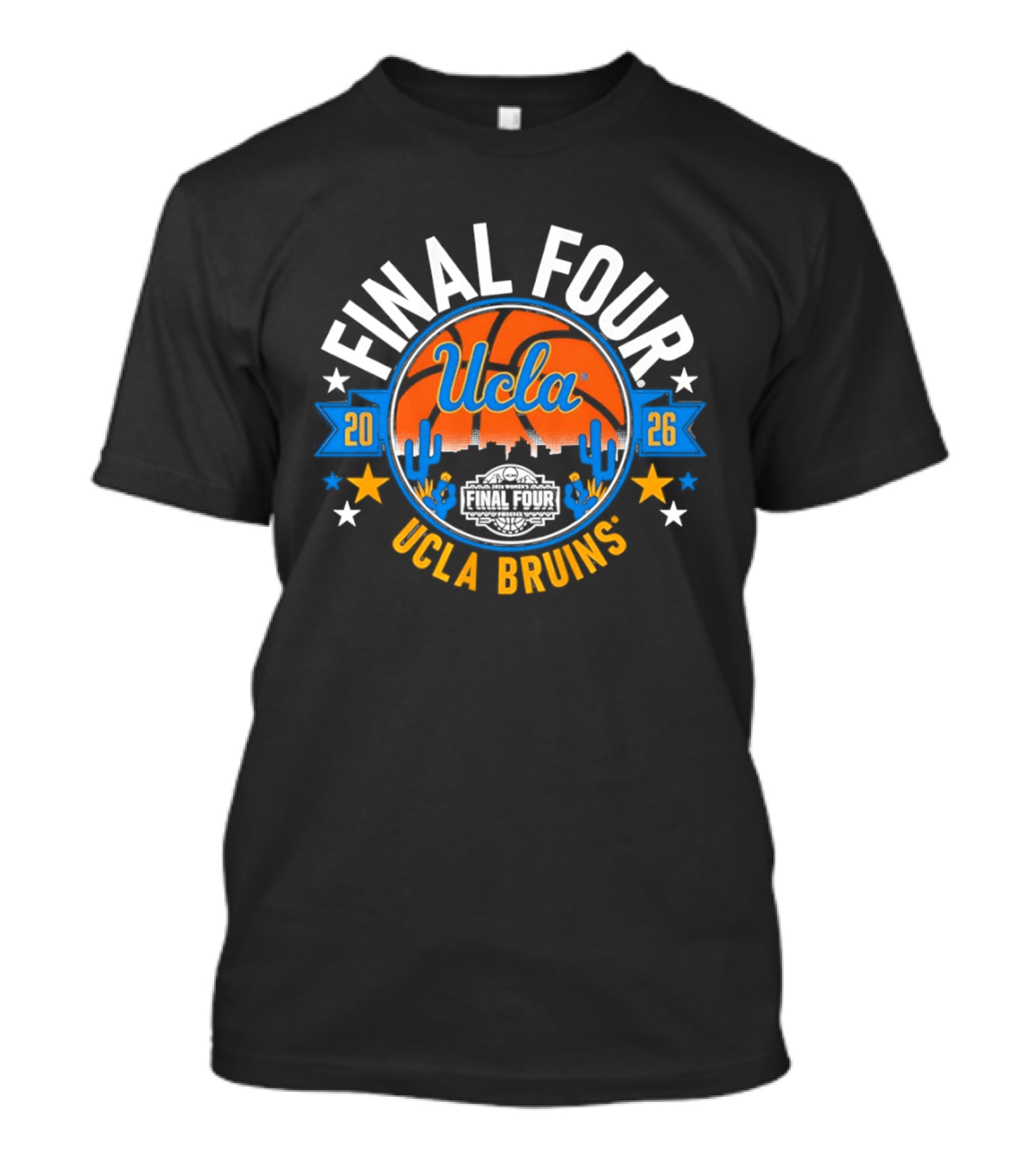 UCLA Bruins Final Four 2026 Basketball City Skyline Sunset T-Shirt