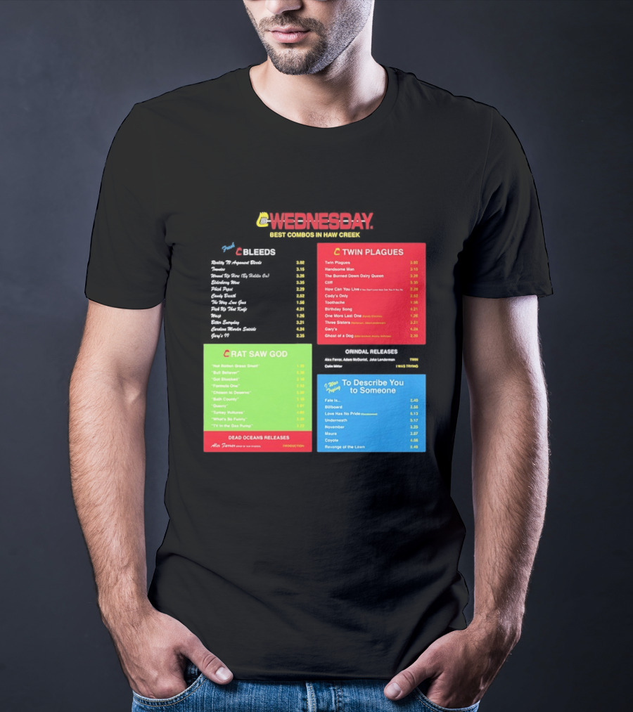 Wednesday Best Combos In Haw Creek Twin Plagues Rat Saw God Release T-Shirt