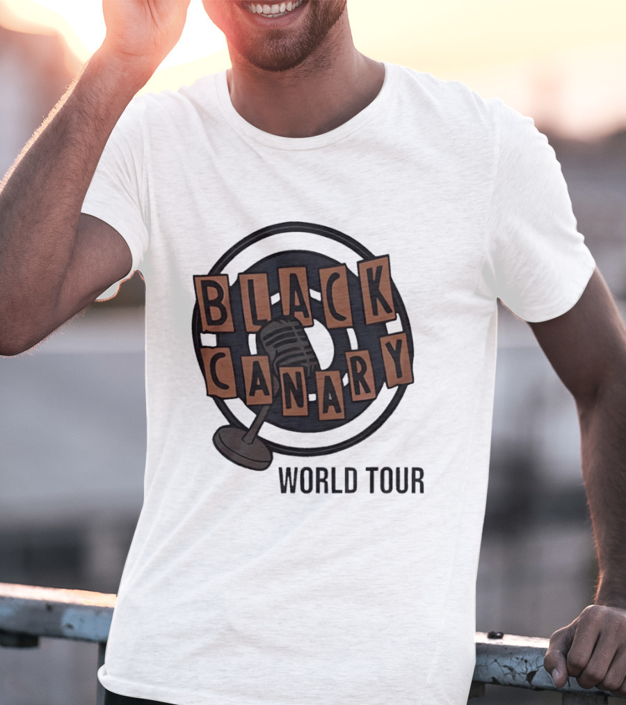Black Canary Microphone Icon World Tour T-Shirt