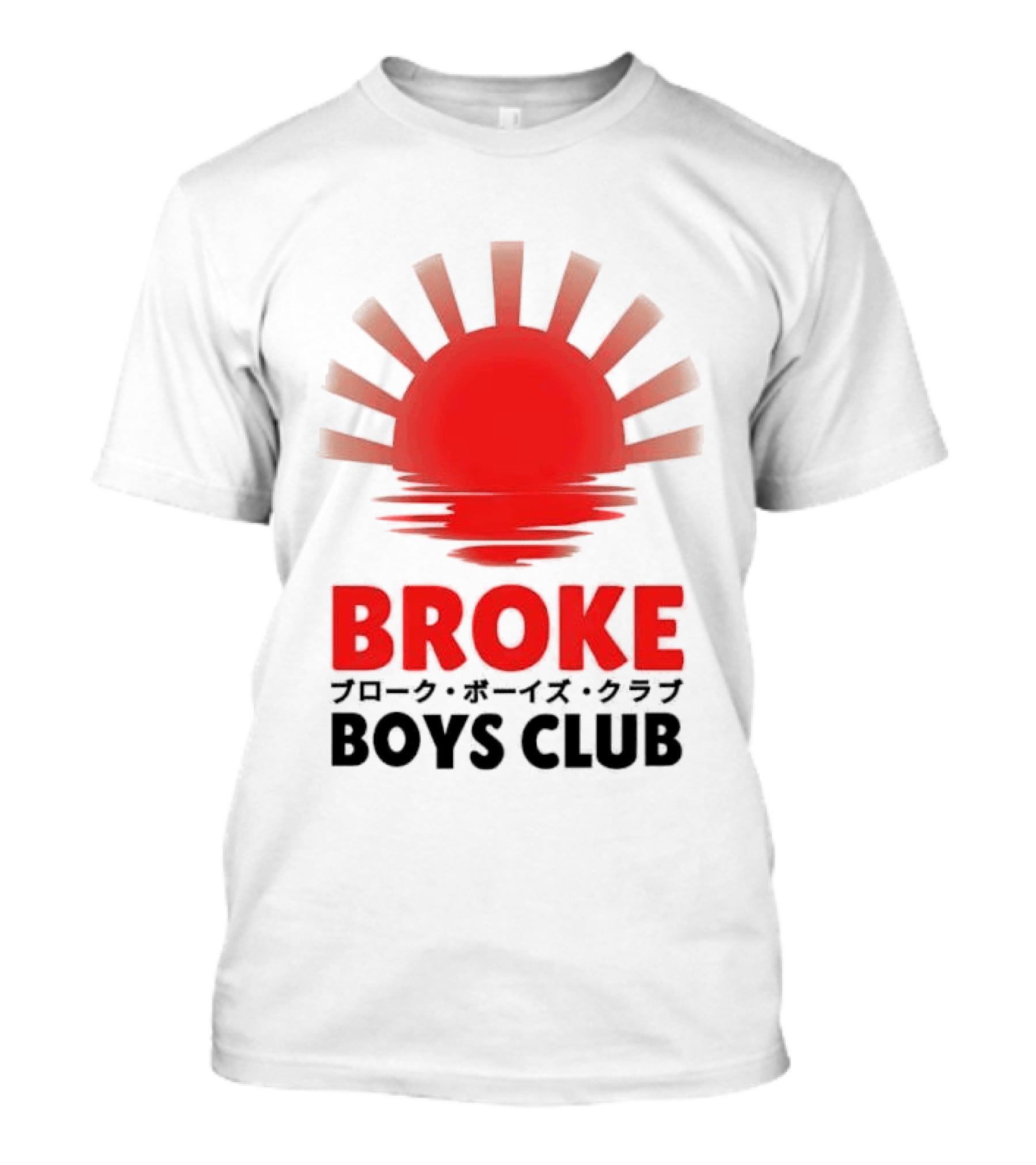 Broke Boys Club Rising Sun Graphic Red And Black T-Shirt
