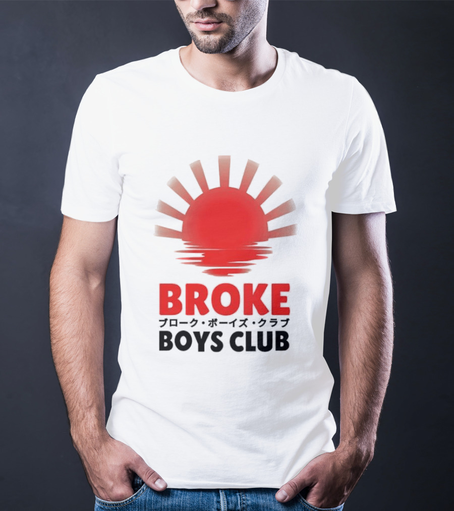 Broke Boys Club Rising Sun Graphic Red And Black T-Shirt