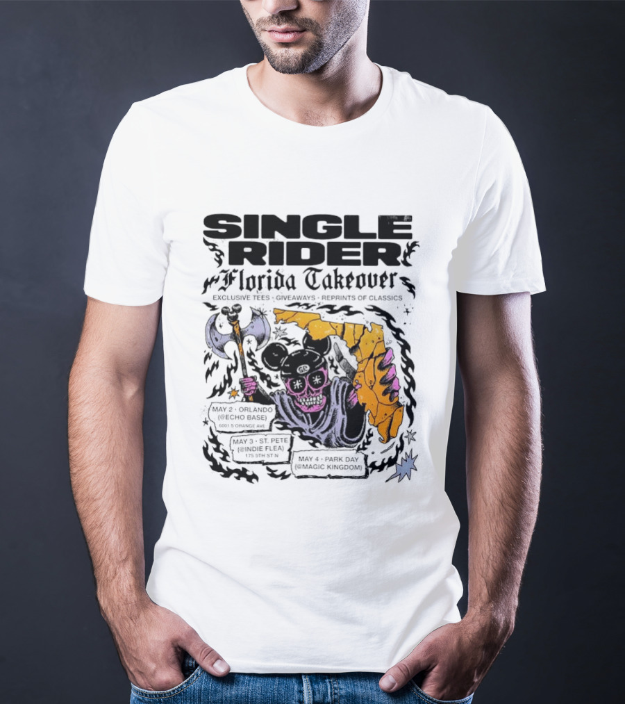 SINGLE RIDER Florida Takeover Exclusive Collectible Limited Edition T-Shirt