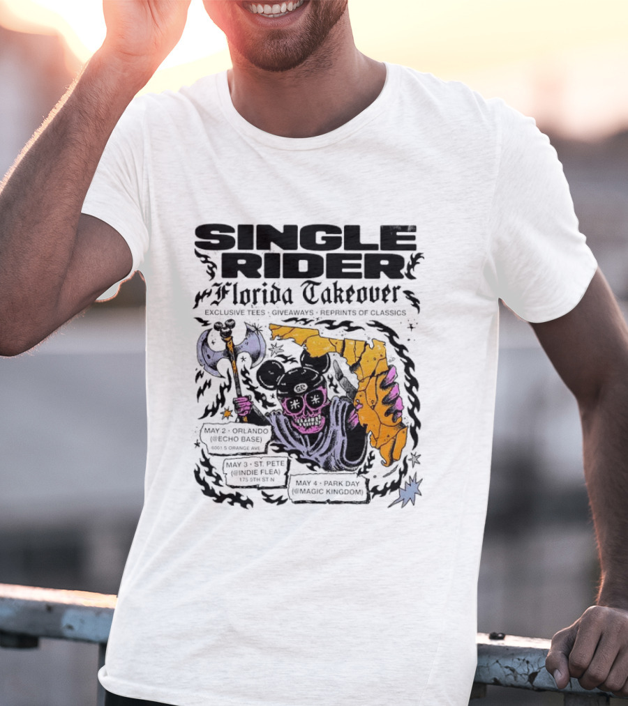 SINGLE RIDER Florida Takeover Exclusive Collectible Limited Edition T-Shirt