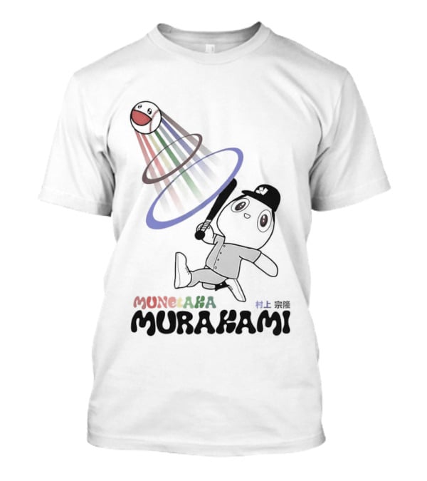 Takashi Murakami Rainbow Baseball Character Playful T-Shirt