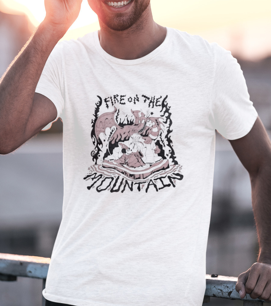 Mickey Mouse Fire On The Mountain Cartoon T-Shirt