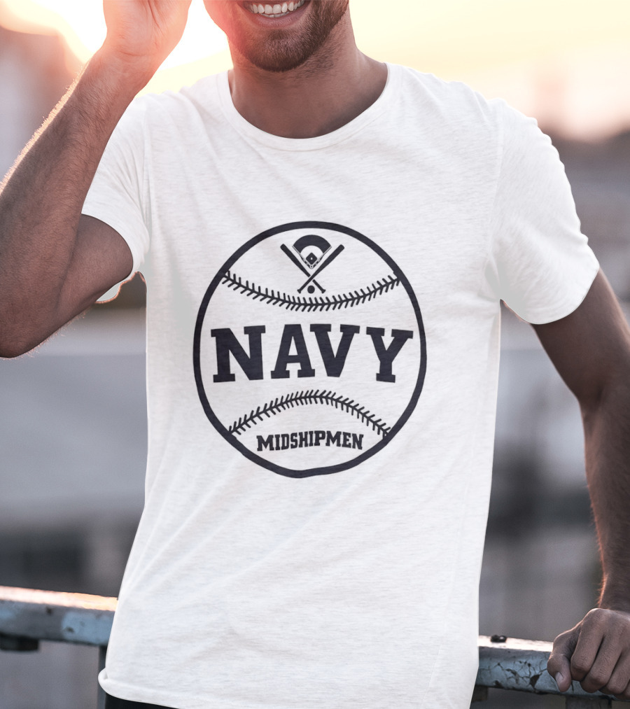 US Navy Midshipmen Baseball Navy Ball Sports Team T-Shirt
