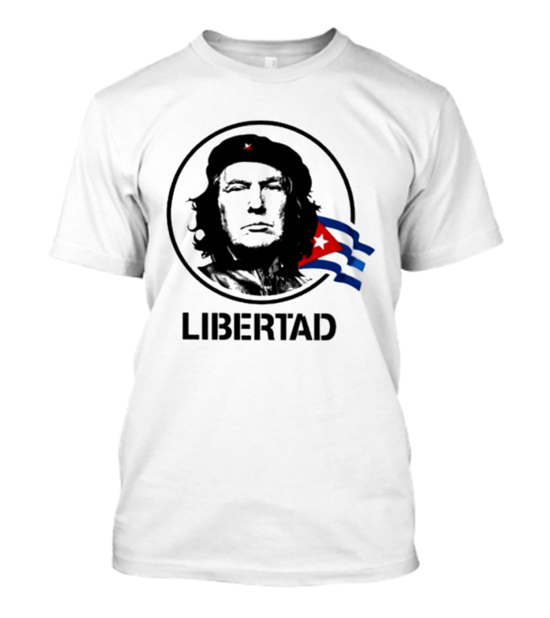 Donald Trump Che Guevara Fusion LIBERTAD Flag Icon Visual T-Shirt