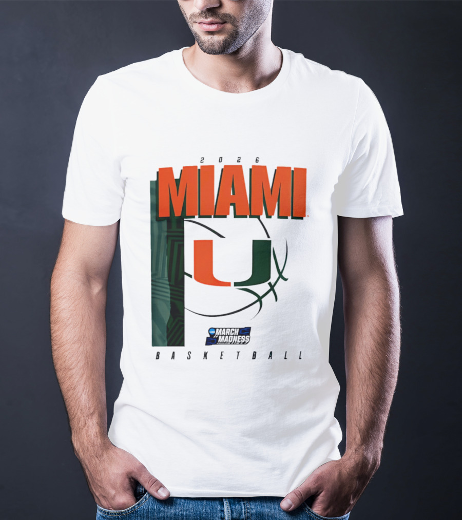2026 Miami Hurricanes March Madness Basketball NCAA T-Shirt