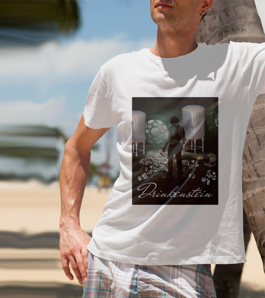 Drinkenstein Frankenstein Meme With Pile Of Soda Cans T-Shirt