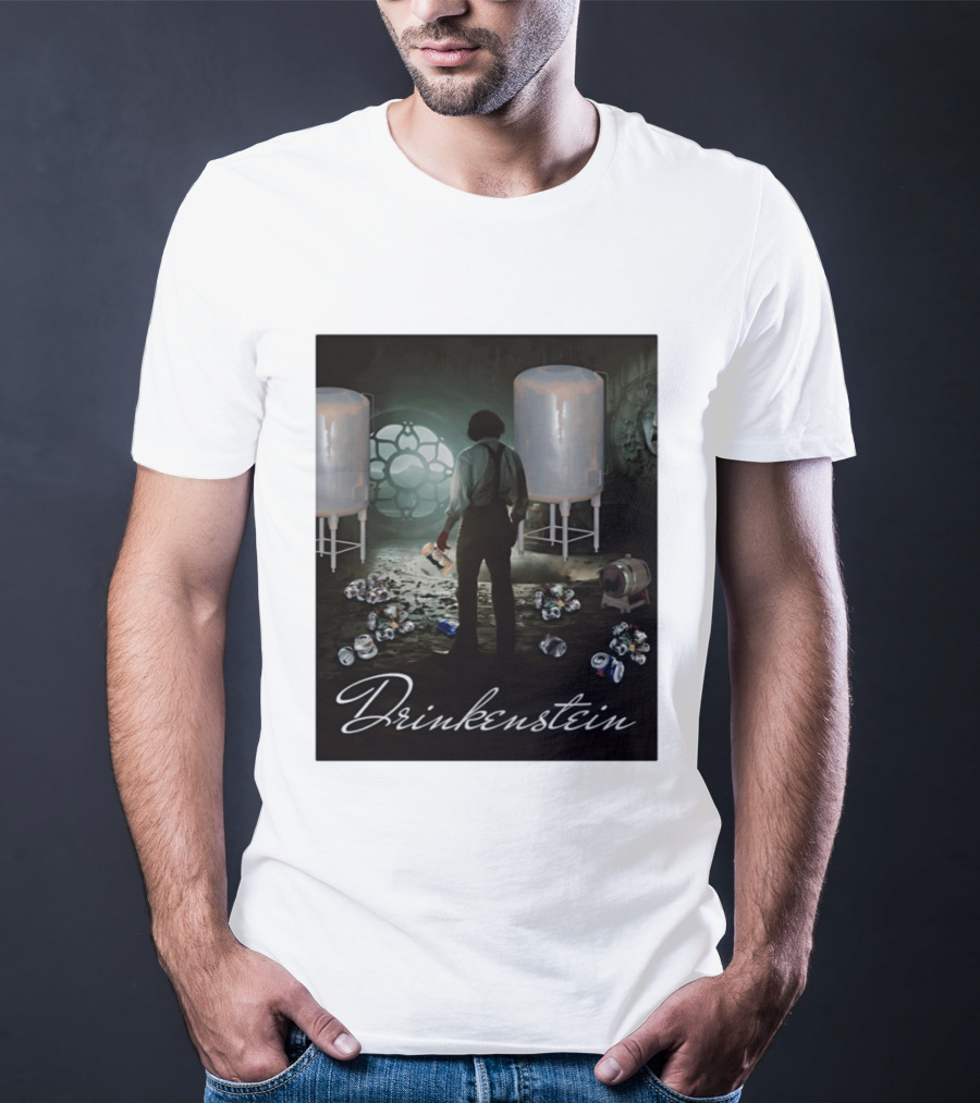 Drinkenstein Frankenstein Meme With Pile Of Soda Cans T-Shirt