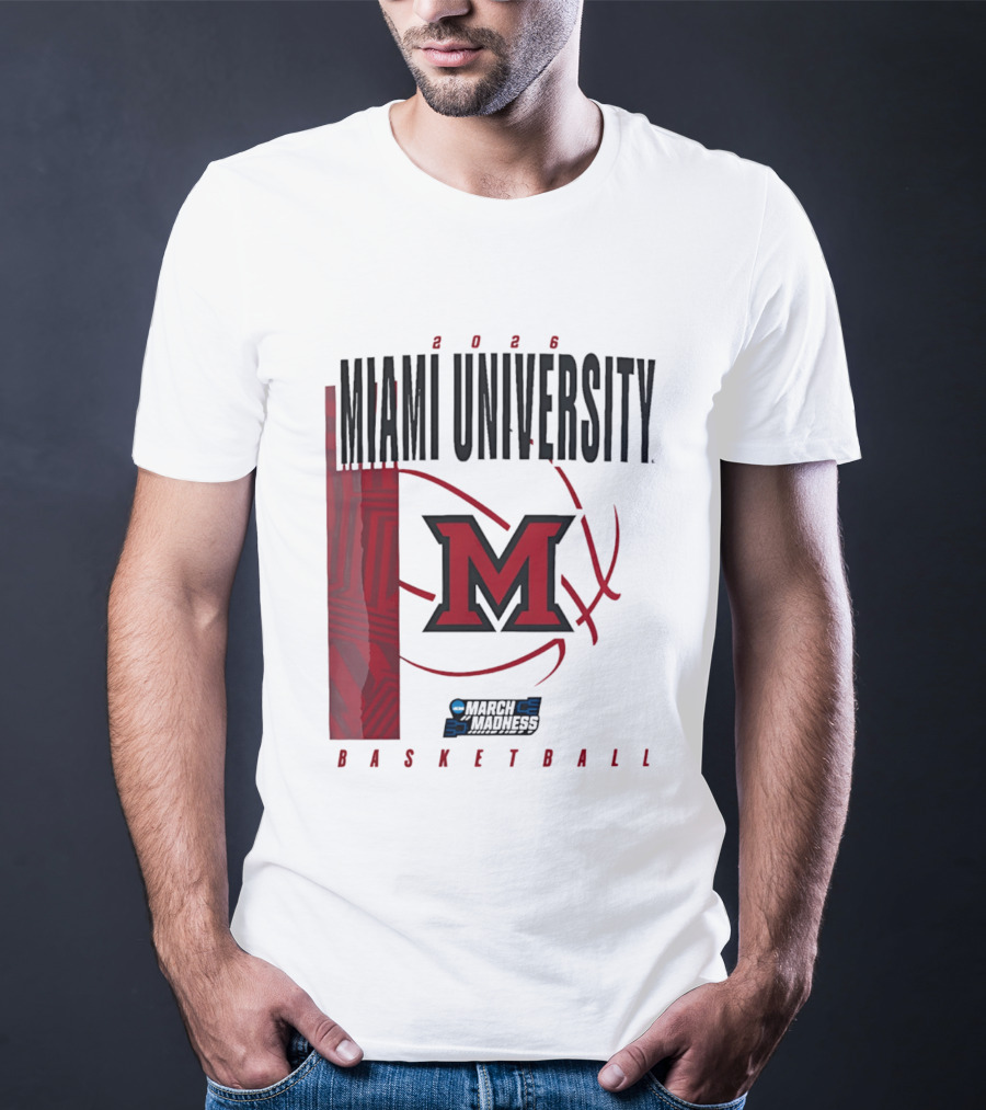 Miami University 2026 RedHawks March Madness Basketball T-Shirt