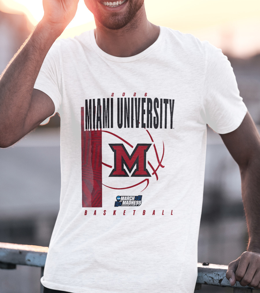 Miami University 2026 RedHawks March Madness Basketball T-Shirt