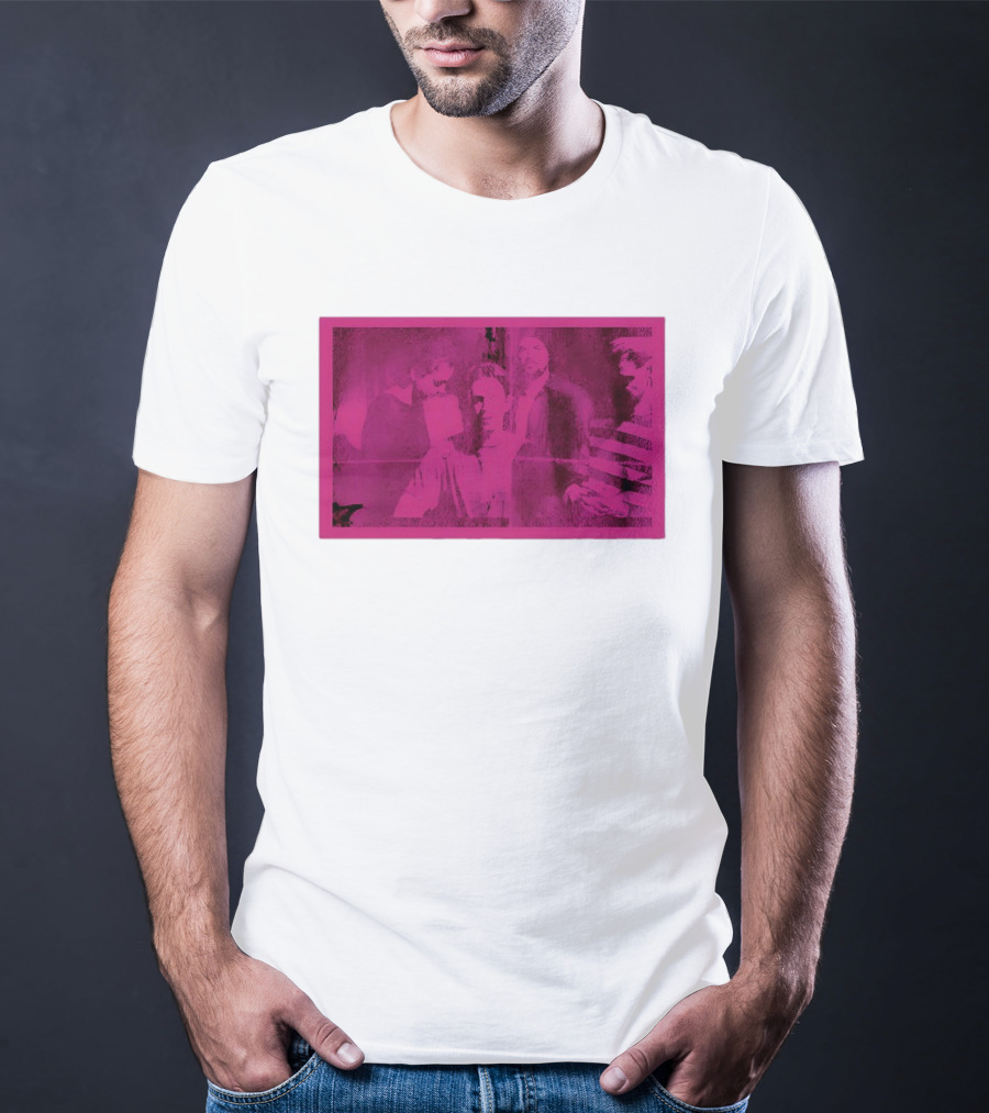 Frail State Of Mind Pink Abstract Band Collage T-Shirt