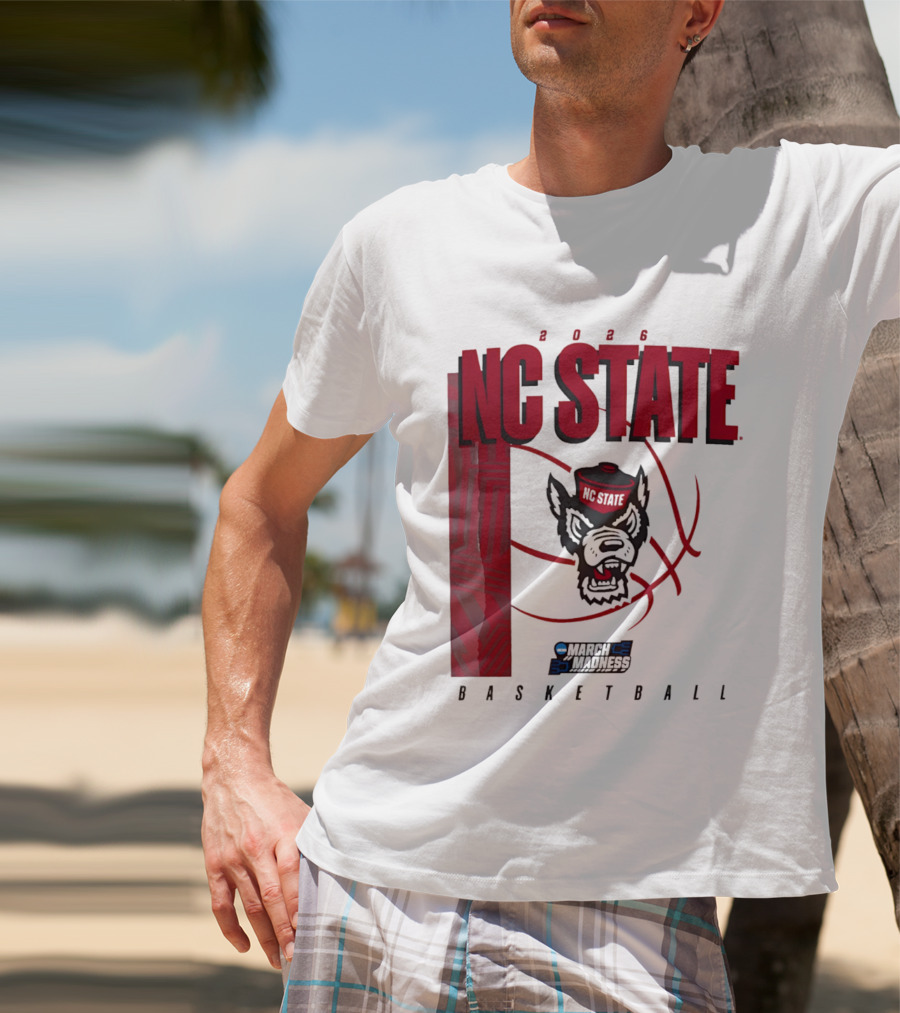 N.C. State Wolfpack 2026 March Madness Basketball T-Shirt