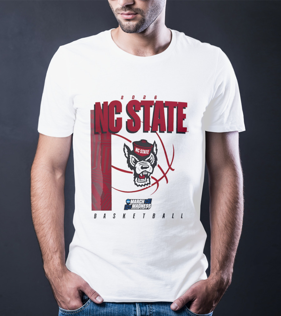 N.C. State Wolfpack 2026 March Madness Basketball T-Shirt