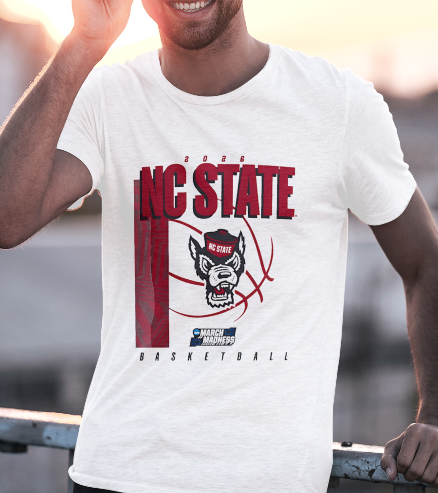 N.C. State Wolfpack 2026 March Madness Basketball T-Shirt