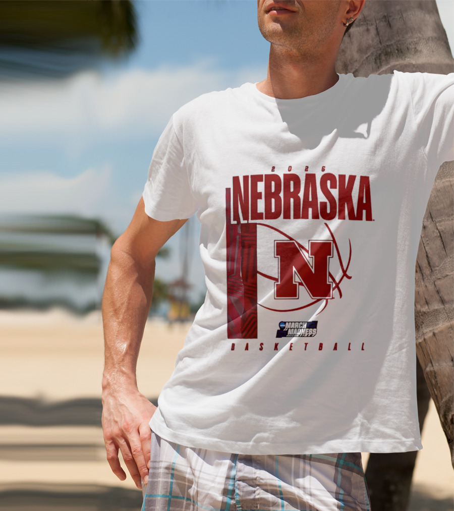 Nebraska Huskers 2026 March Madness Basketball NCAA T-Shirt
