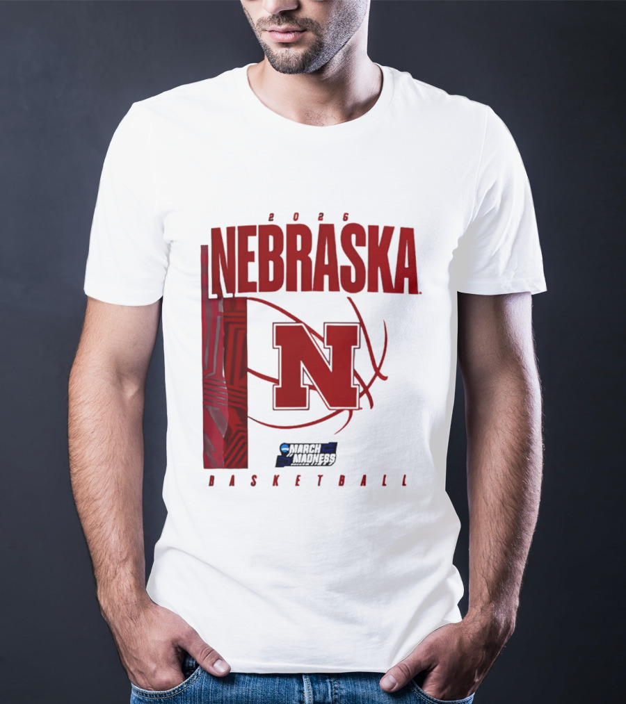 Nebraska Huskers 2026 March Madness Basketball NCAA T-Shirt