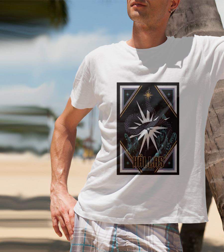 Hällas Berlin Germany Heimathafen Neukölln Tour March 21 2026 Star Snake Eye Crystals T-Shirt