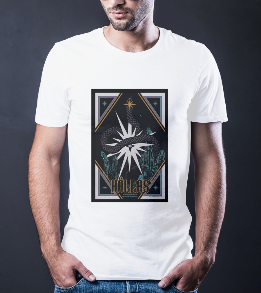 Hällas Berlin Germany Heimathafen Neukölln Tour March 21 2026 Star Snake Eye Crystals T-Shirt