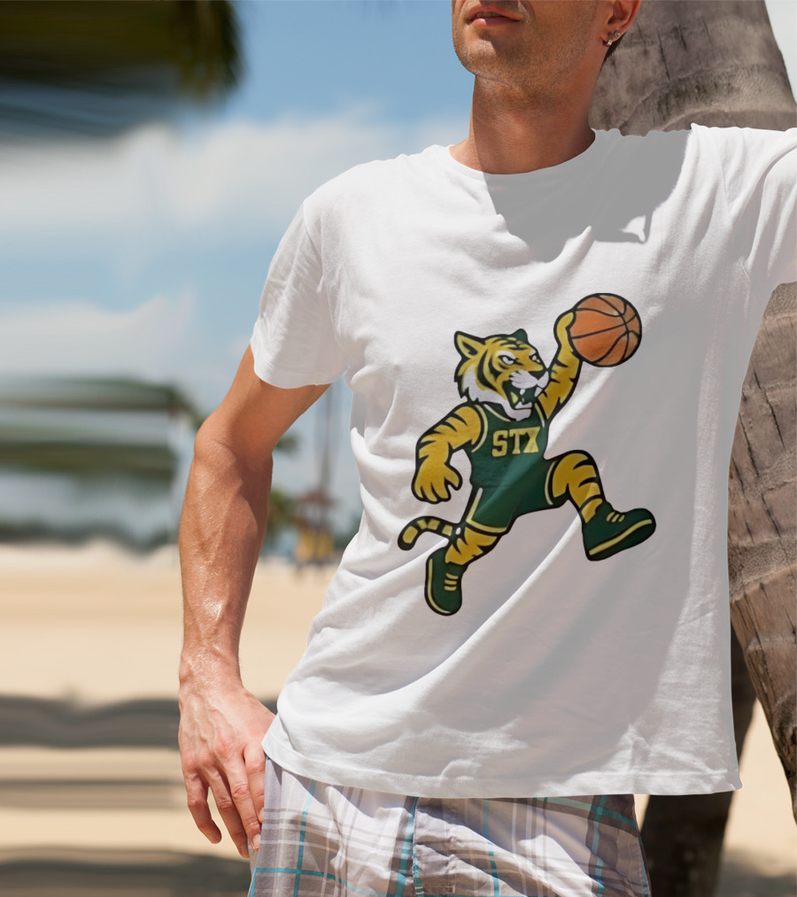 Northern Michigan Wildcats Basketball STX Tiger Dunking T-Shirt