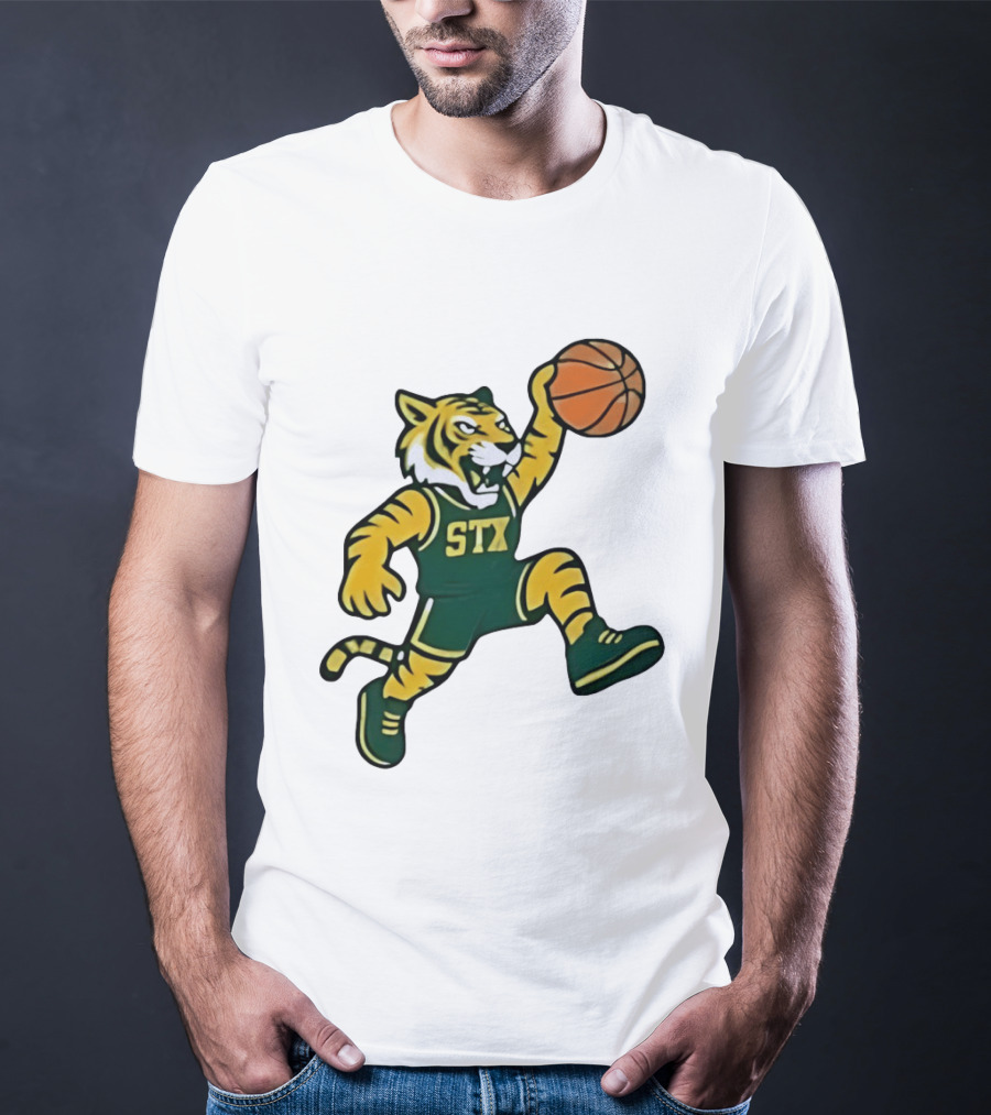 Northern Michigan Wildcats Basketball STX Tiger Dunking T-Shirt