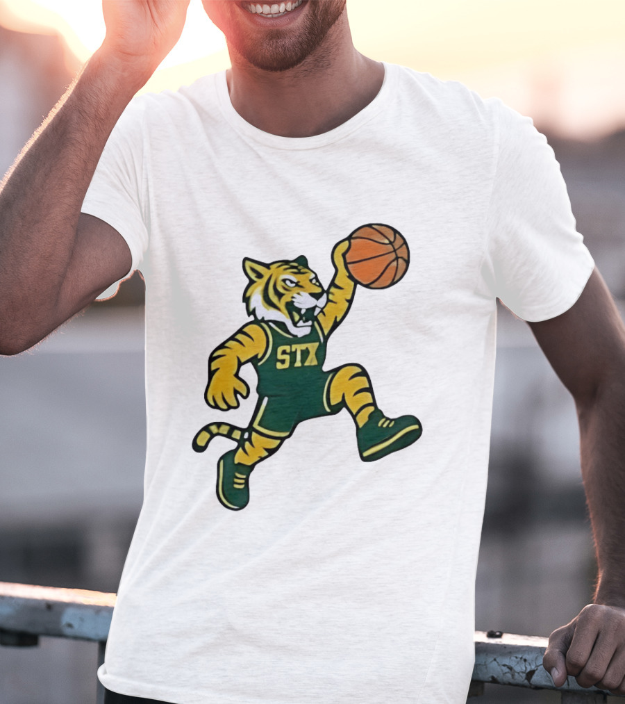 Northern Michigan Wildcats Basketball STX Tiger Dunking T-Shirt