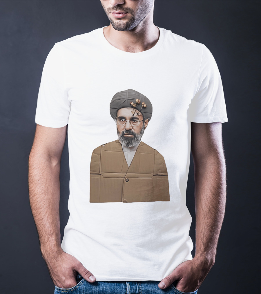 Ali Khamenei Ayatollah Cardboard Art With Flowers T-Shirt