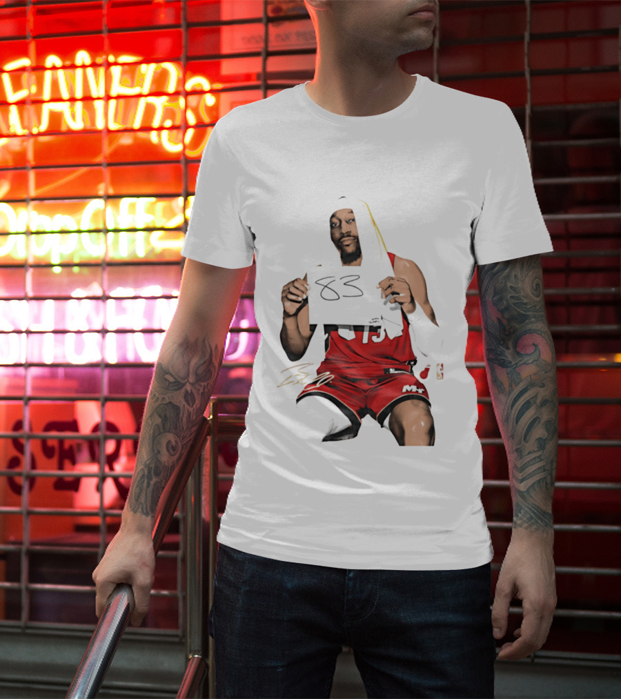 Bam 83 Miami Heat Bam Adebayo 13 Player Collage T-Shirt