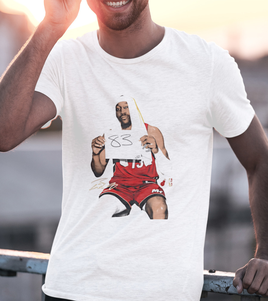 Bam 83 Miami Heat Bam Adebayo 13 Player Collage T-Shirt