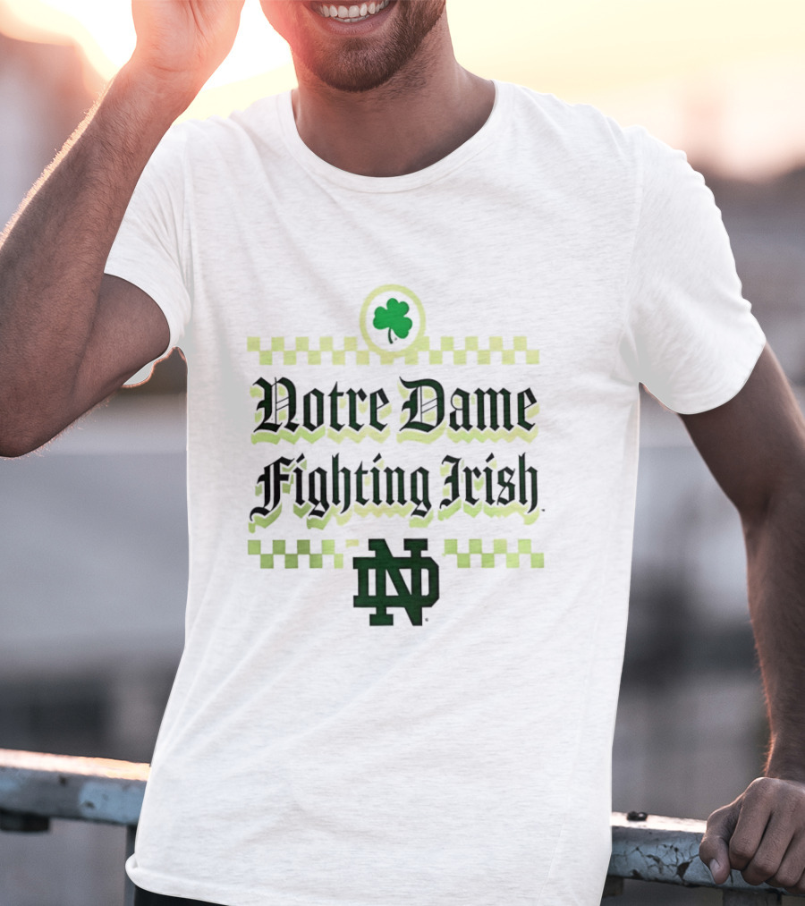 Notre Dame Fighting Irish ND Clover St Patrick's Day T-Shirt