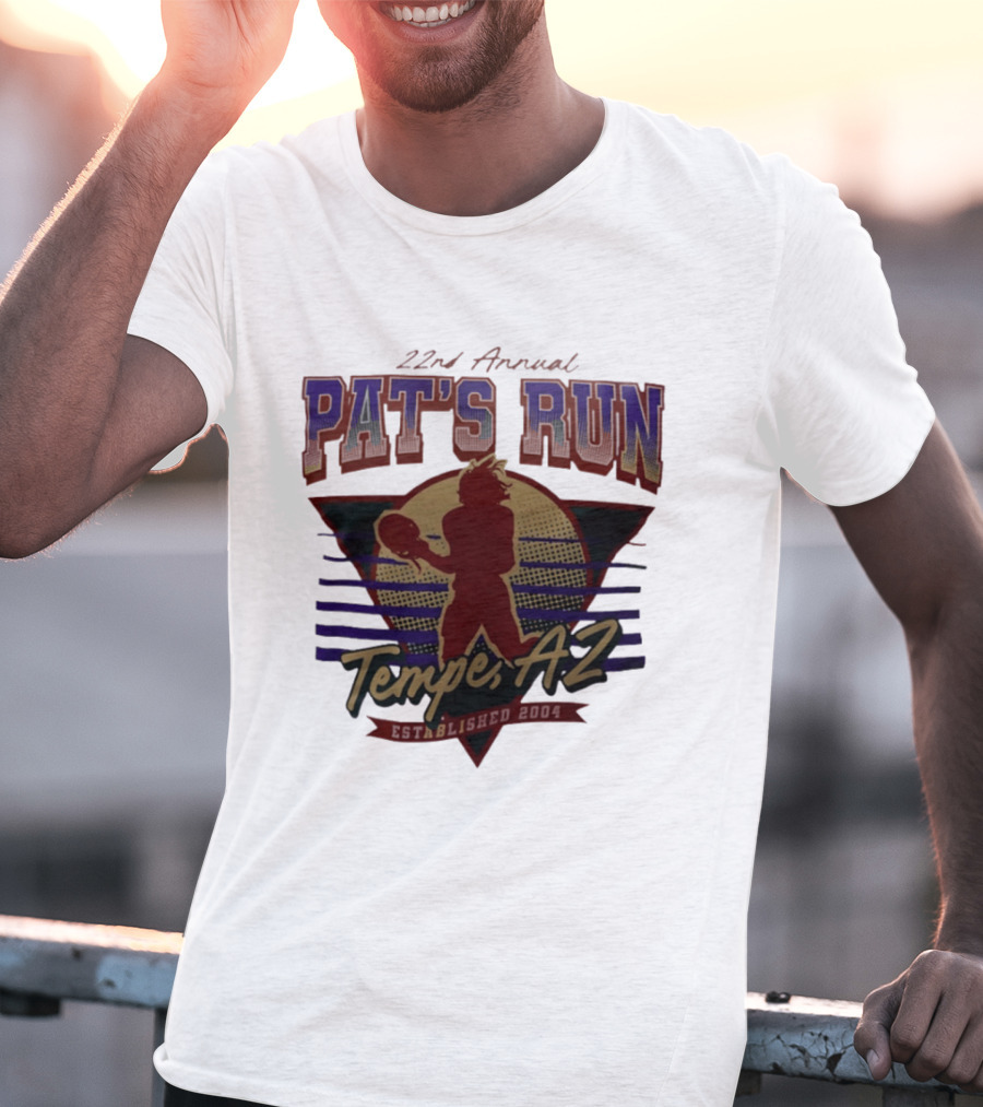 22nd Annual Pat's Run Tempe AZ Football Legacy Established 2004 T-Shirt