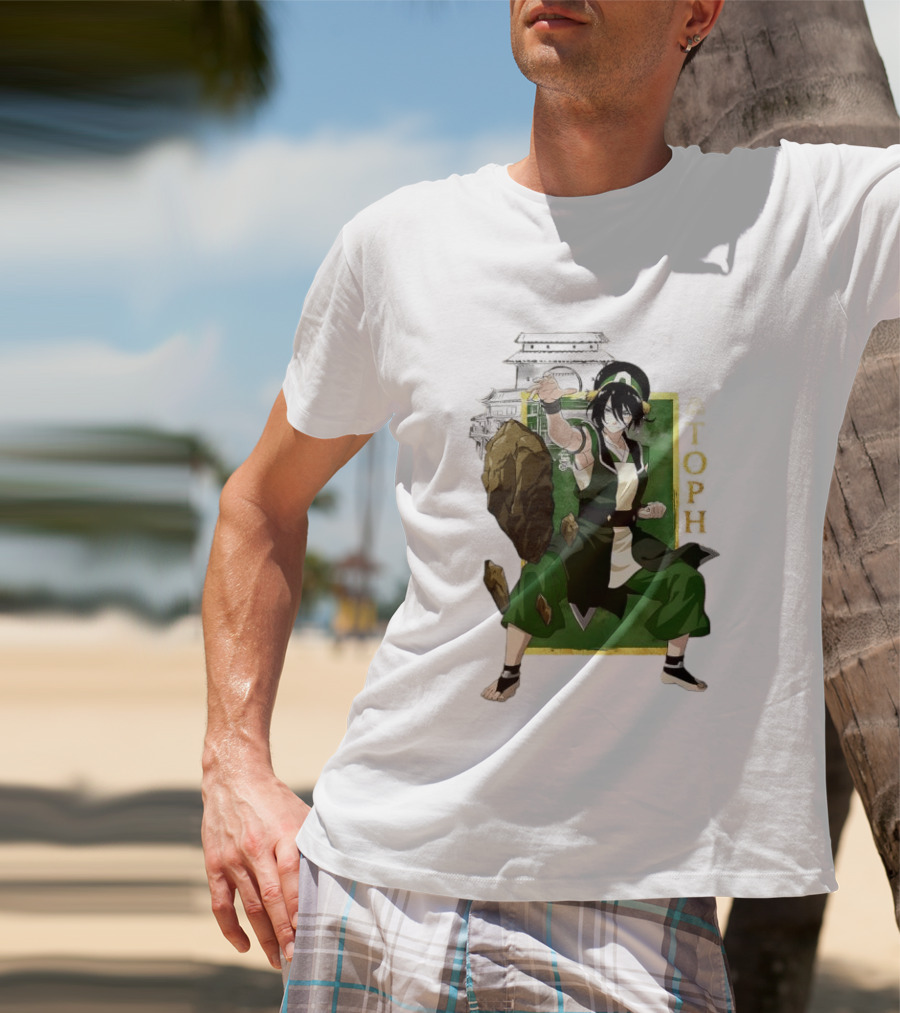 Toph Beifong Earthbending Avatar Character Art With Ba Sing Se T-Shirt