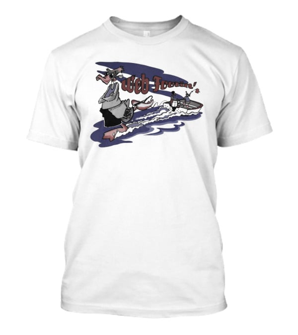 Web Footin' Cartoon Duck Boating Adventure T-Shirt