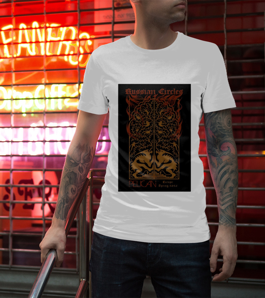 Russian Circles Pelican Europe Spring 2026 Tour Fantasy Artistry T-Shirt