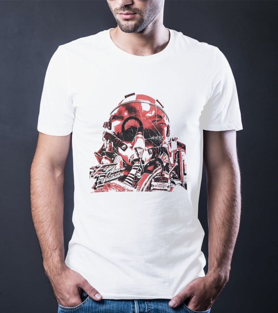 Fly As Eli Fly Above Expectations Fighter Pilot Helmet T-Shirt