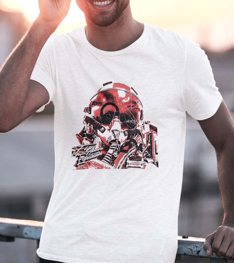 Fly As Eli Fly Above Expectations Fighter Pilot Helmet T-Shirt