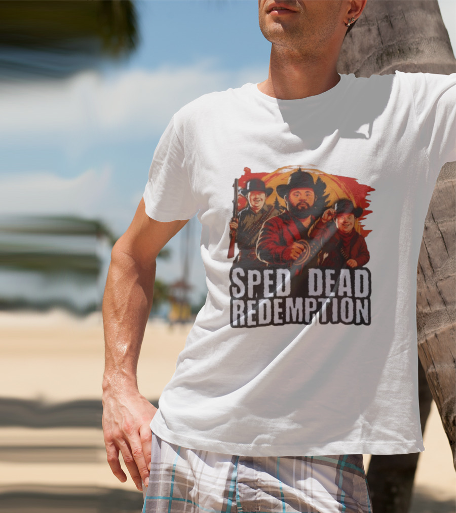 Sped Dead Redemption Parody Western Movie Cowboys T-Shirt